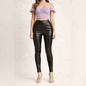 Forever 21 Black Faux Leather Pants